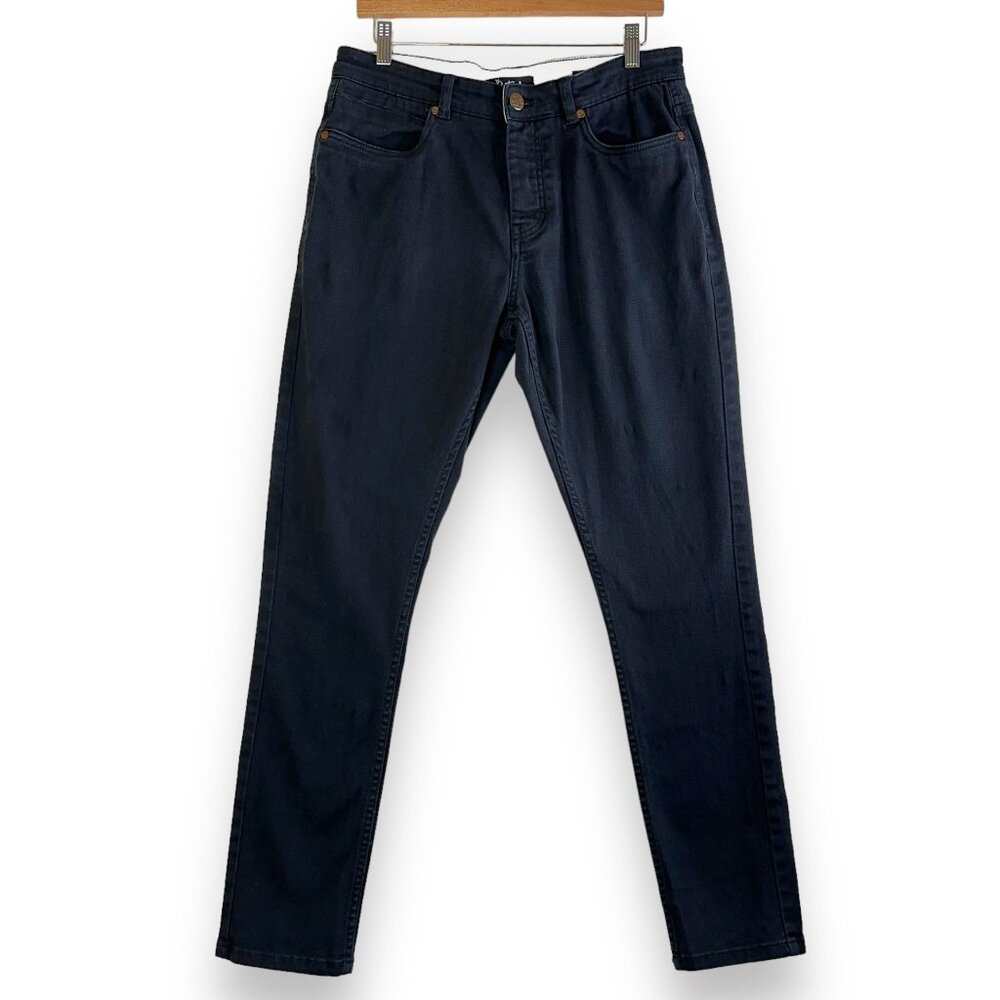 Refuel Men's Jeans 32x31 Black Slim Fit Kade Button Fly‎ Tapered Leg Stretch